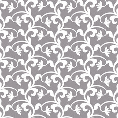 Vintage floral background, classic ornament, beautiful seamless
