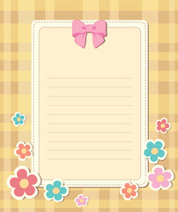 leaf banner for the recipe, message, card, note, vector