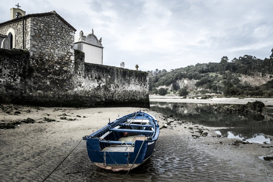Paris Church of Niembro, Ria de Barro, Llanes, Asturias, Spain