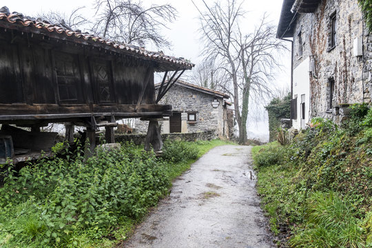 Village of Carrio, Asturias, Spain
