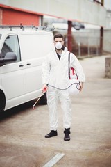 Handyman with insecticide