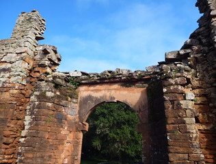 ruins of jesuit missions san ignacio mini in misiones in argentina