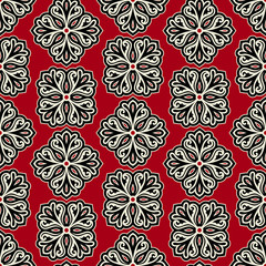 Floral beautiful pattern with cute flowers, Vintage style