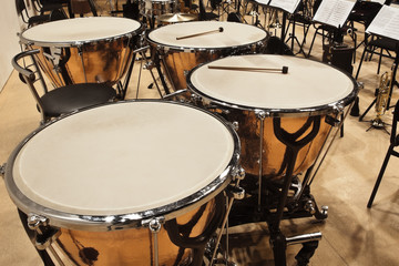 Obraz na płótnie Canvas Timpani in the orchestra closeup