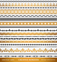 Islamic Style Borders Set, Creative calligraphic page decoration
