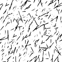 Seamless freehand drawn background uneven texture with random strokes