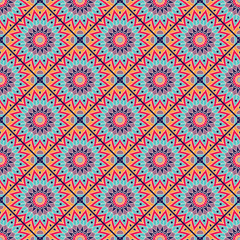 Ethnic floral seamless pattern