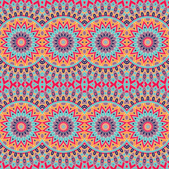 Ethnic floral seamless pattern