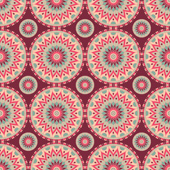 Ethnic floral seamless pattern