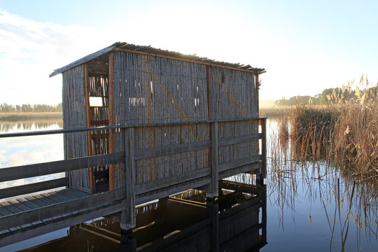 Capanno per il birdwatching, stagno Platamona