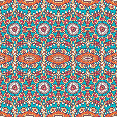 Ethnic floral seamless pattern