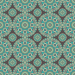 Ethnic floral seamless pattern
