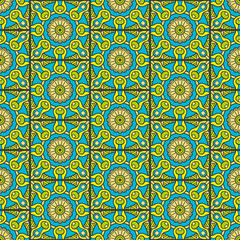 Ethnic floral seamless pattern