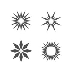 Set of abstract stars for design
