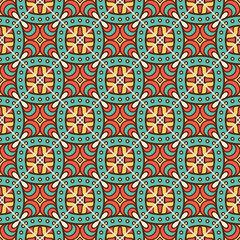 Ethnic floral seamless pattern