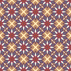 Ethnic floral seamless pattern
