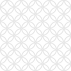 Naklejka premium Circle Black Seamless Pattern in Vector