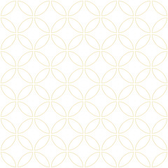 Naklejka premium Circle Yellow Seamless Pattern in Vector