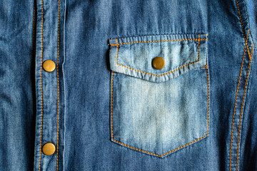Blue jean shirt with pocket