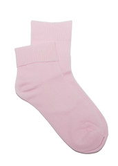 Pair of lighr pink socks isolated on white