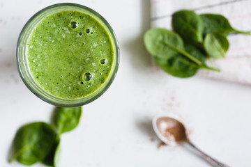 Green smoothie in the glass