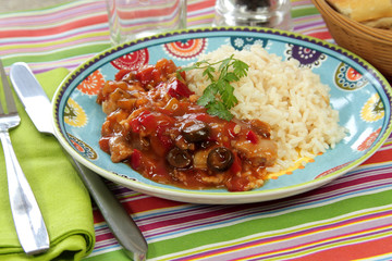 poulet basquaise et riz 10032016