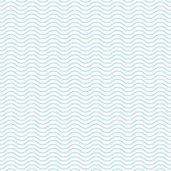 Wave Blue Pattern. Sea Background in Vector