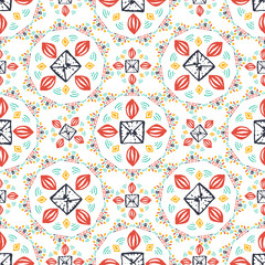 Seamless geometric pattern. Geometric hand drawn pattern in tribal Navajo style. Geometric pattern aztec print  design. Geometric pattern can be used for fabric design, paper print and website