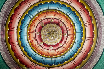 Ceiling in an indian temple.