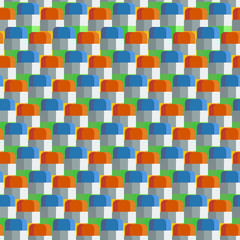 Vector seamless pattern of simple and colored pencils