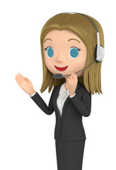 Portrait of small and pretty businesswoman