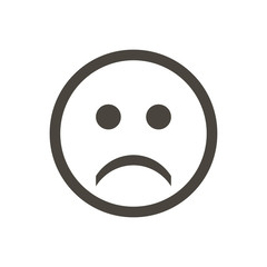 Fototapeta premium Icon sad emotions on a white background