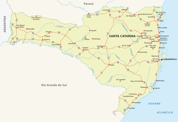 santa catarina road map