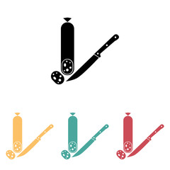 salami with knife  icon