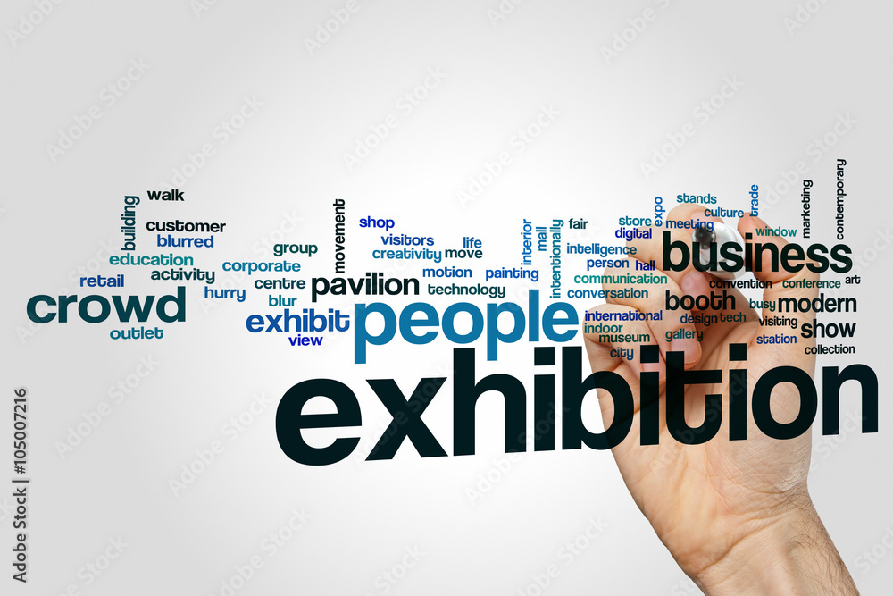 Wall mural Exhibition word cloud concept