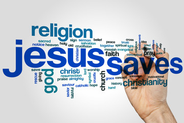 Jesus saves word cloud