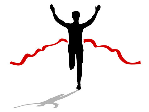 Jogger im Ziel