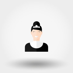 Maid. Flat icon.