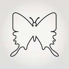 butterfly isolated design 