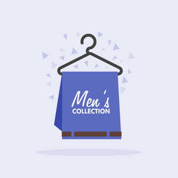 Sales of mens clothing collection. Vector