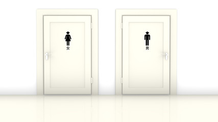 Chinese toilet doors