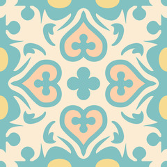 Encaustic tiles seamless pattern. Vector EPS 10