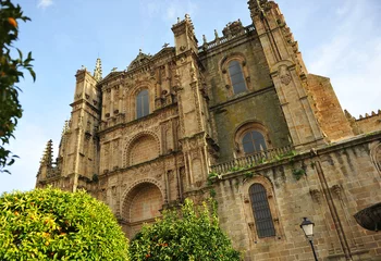 Stickers pour porte Monument Catedral Nueva de Plasencia, provincia de Cáceres, Extremadura, 