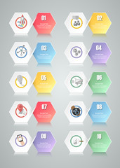 10 options infographic template. can be used for workflow layout, number option