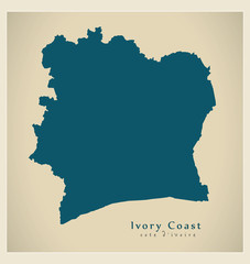 Modern Map - Ivory Coast CI