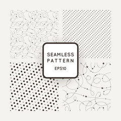 A set of four vector patterns in monochrome