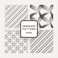 A set of four vector patterns in monochrome