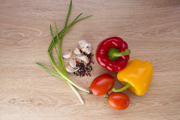 vegetables on the table