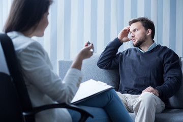 Talking with psychiatrist