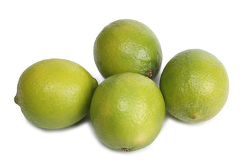 Fresh lemon stacked in rows on white background